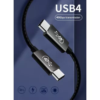 PREMIUMCORD USB4™ 40Gbps 8K@60Hz Thunderbolt 3 kábel, 1m