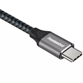 PREMIUMCORD USB 3.2 Gen 1 USB-C kábel (M/M), pamutfonat, 1, 5m
