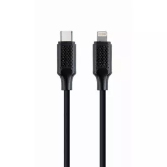 GEMBIRD USB 2.0 Type-C és Ligtning (CM/8pinM) kábel, 1, 5m, adat, fekete