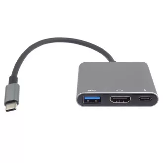 PremiumCord adapter USB-C HDMI   USB3.0   PD, 4K és FULL HD 1080p felbontás