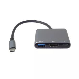 PremiumCord adapter USB-C HDMI   USB3.0   PD, 4K és FULL HD 1080p felbontás