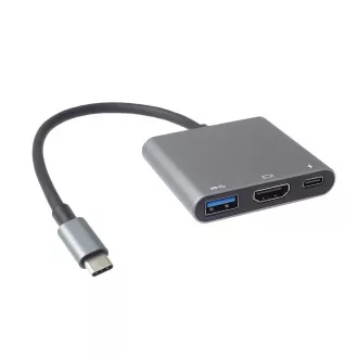 PremiumCord adapter USB-C HDMI   USB3.0   PD, 4K és FULL HD 1080p felbontás