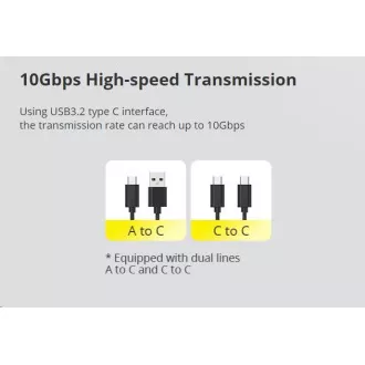 HIKSEMI külső doboz MDS1, M.2 SATA NVMe ház, akár 2280, fekete