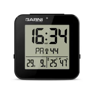 GARNI 138B - digitális ébresztőóra hőmérővel és higrométerrel, fekete színben GARNI 138B - digitális ébresztőóra hőmérővel és higrométerrel, fekete színben