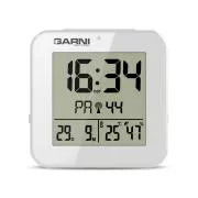 GARNI 138W - digitális ébresztőóra hőmérővel és higrométerrel, fehér színben