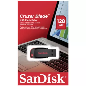 SanDisk Flash Disk 128 GB Cruzer Blade, USB 2.0, fekete