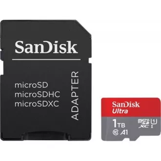 SanDisk Micro SDXC 1TB Ultra (150 MB/s, A1 Class 10 UHS-I) adapter SanDisk Micro SDXC 1TB Ultra (150 MB/s, A1 Class 10 UHS-I) adapter