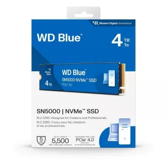 WD BLUE NVMe SSD 4TB PCIe SN5000, Gen4, (R:5500, W:5000MB/s) WD BLUE NVMe SSD 4TB PCIe SN5000, Gen4, (R:5500, W:5000MB/s)