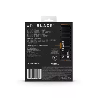 WD BLACK NVMe 4TB PCIe SN850X SSD Powered by SanDisk, Gen4, (R:7300, W:6600MB/s), Cooler