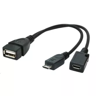 GEMBIRD USB kábel AF/mikro BM   mikro BF, OTG   töltés, 15cm, tablethez és okostelefonhoz