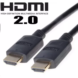 PremiumCord HDMI 2.0 High Speed   Ethernet kábel, aranyozott csatlakozók, 2m