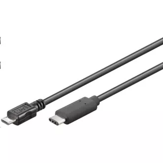 PremiumCord kábel USB 3.1 csatlakozó C/csatlakozó - USB 2.0 Micro-B/csatlakozó, fekete, 0, 6m