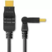 PREMIUMCORD kábel HDMI A - HDMI A M/M 2m, forgatható aranyozott csatlakozókkal