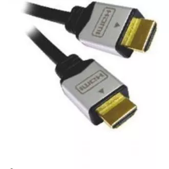 PREMIUMCORD kábel HDMI A - HDMI A M/M 2m aranyozott és fém HQ csatlakozók, 4K
