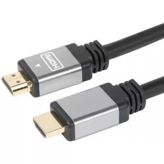 PREMIUMCORD kábel HDMI A - HDMI A M/M 2m aranyozott és fém HQ csatlakozók, 4K