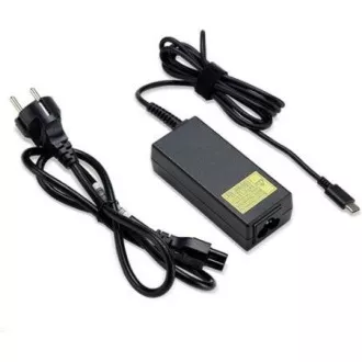 ACER 45W_USB Type C adapter, fekete - USB C-vel rendelkező eszközökhöz, EU TÁPKÁBEL (RETAIL PACK)