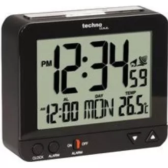 TechnoLine WT 195 - digitális ébresztőóra fekete színű hőmérővel