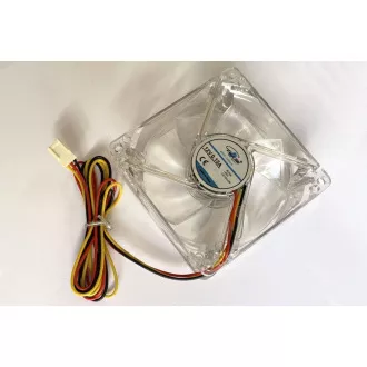 EUROCASE ventilátor 80mm, 12V/0, 15A, RGB megvilágítású (3-pin)