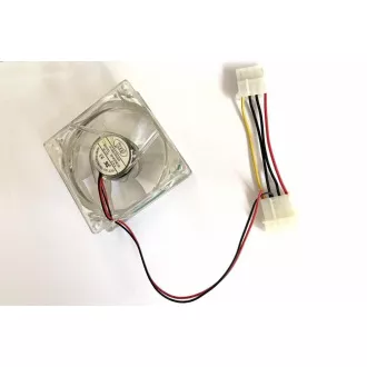 EUROCASE ventilátor 80mm, 12V/0, 14A, világító RGB (molex)