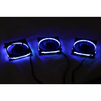 EUROCASE RGB ventilátor 120mm (gyűrűs típus), 6db készlet kontroller EUROCASE RGB ventilátor 120mm (gyűrűs típus), 6db készlet kontroller