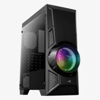 AEROCOOL AeroEngine RGB, Mid tower, 1x USB 3.0, 2x USB 2.0, 2x audio, tápegység nélkül