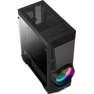 AEROCOOL AeroEngine RGB, Mid tower, 1x USB 3.0, 2x USB 2.0, 2x audio, tápegység nélkül