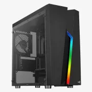 AEROCOOL tok Bolt Mini, Micro torony, 1x USB 3.0, 2x USB 2.0, 2x audio, tápegység nélkül