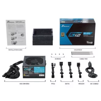 SEASONIC tápegység 850W G12-GM, 80  Gold, 120mm