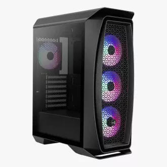 AEROCOOL Aero One Frost ML G, Mid tower, 2x USB 3.0, 2x audio, 4x 120mm-es RGB ventilátor, tápegység nélkül