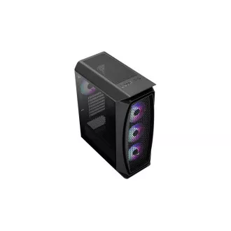 AEROCOOL Aero One Frost ML G, Mid tower, 2x USB 3.0, 2x audio, 4x 120mm-es RGB ventilátor, tápegység nélkül