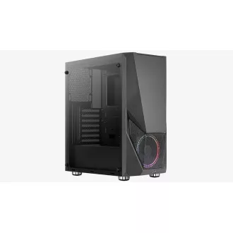AEROCOOL tok Zauron Saturn FRGB ML G, Mid tower, 2x USB 3.0, 2x audio, 1x 120mm-es FRGB ventilátor, tápegység nélkül