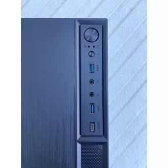 EUROCASE MC MF-320B, Micro Tower, 1xUSB-C, 2xUSB 3.0, 2x audio, tápegység nélkül