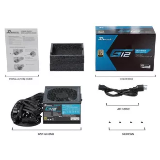 SEASONIC tápegység 850W G12-GC, 80  Gold, 120mm