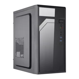 EUROCASE tok ML M6-590B, Mini torony, 1xUSB-C, 2x USB 3.0, 2x audio, fekete