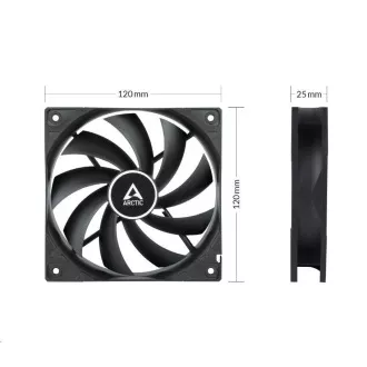 ARCTIC ventilátor F12 PWM PST CO 120x120x25mm, fekete ARCTIC ventilátor F12 PWM PST CO 120x120x25mm, fekete