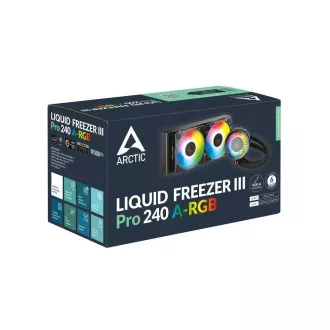 ARCTIC Liquid Freezer III 240 Pro ARGB vízhűtő, 2x120mm, AM5, LGA1851, fekete, fekete
