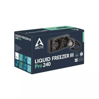 ARCTIC vízhűtő Liquid Freezer III 240 Pro, 2x120mm, AM5, LGA1851, fekete