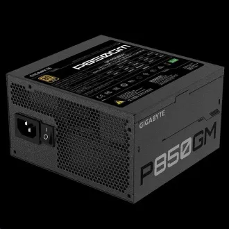 GIGABYTE P850GM tápegység, 850W, 80plus arany, moduláris, 120 mm-es ventilátorral