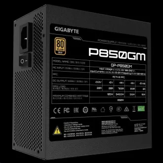 GIGABYTE P850GM tápegység, 850W, 80plus arany, moduláris, 120 mm-es ventilátorral