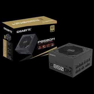 GIGABYTE P850GM tápegység, 850W, 80plus arany, moduláris, 120 mm-es ventilátorral