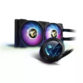GIGABYTE AORUS WATERFORCE X 240 vízhűtő, 120 mm ARGB, LCD kijelző GIGABYTE AORUS WATERFORCE X 240 vízhűtő, 120 mm ARGB, LCD kijelző