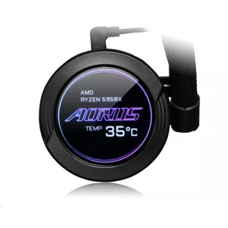 GIGABYTE AORUS WATERFORCE X 240 vízhűtő, 120 mm ARGB, LCD kijelző GIGABYTE AORUS WATERFORCE X 240 vízhűtő, 120 mm ARGB, LCD kijelző