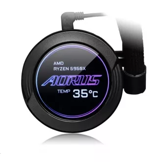 GIGABYTE AORUS WATERFORCE X 360 vízhűtő, 120 mm ARGB, LCD kijelző GIGABYTE AORUS WATERFORCE X 360 vízhűtő, 120 mm ARGB, LCD kijelző