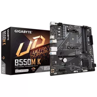 GIGABYTE MB Sc AM4 B550M K, AMD B550, 4xDDR4, 1xDP, 1xHDMI, mATX, 1xHDMI, mATX