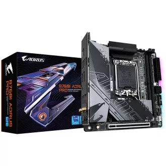 GIGABYTE MB Sc LGA1700 B760I AORUS PRO, Intel B760, 2xDDR5, 1xDP, 1xHDMI, mini-ITX, mini-ITEX