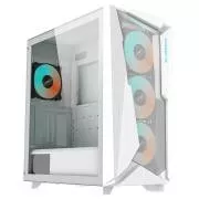 GIGABYTE ház GB-C301GW, ARGB Hub, átlátszó oldallap, Mid tower, 4x ARGB ventilátor, fehér