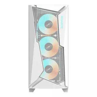 GIGABYTE ház GB-C301GW, ARGB Hub, átlátszó oldallap, Mid tower, 4x ARGB ventilátor, fehér