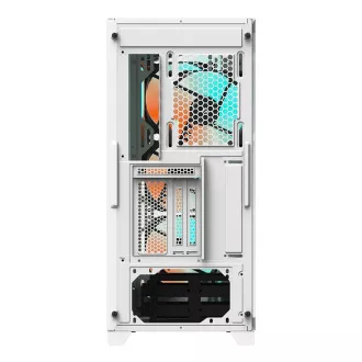 GIGABYTE ház GB-C301GW, ARGB Hub, átlátszó oldallap, Mid tower, 4x ARGB ventilátor, fehér
