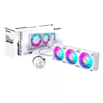 GIGABYTE vízhűtő AORUS WATERFORCE II 360I, 3x120mm, ARGB, LGA1851, AM5, Fehér