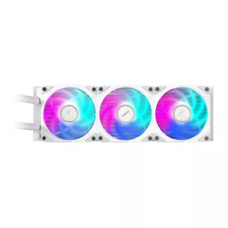 GIGABYTE vízhűtő AORUS WATERFORCE X II 360I, 3x 120mm, ARGB, LCD kijelző, LGA1851, AM5, Fehér